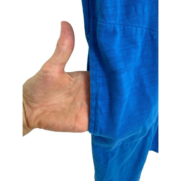 Chico's Size 2 = Large/12 ZENERGY BLUE COLORBLOCK‎ SHIFT DRESS W/POCKETS Summer - Picture 5 of 10